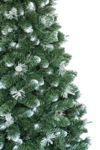 Künstlicher Weihnachtsbaum SilberkieferDer Baum hat verschneite und silberne Zweigenden.