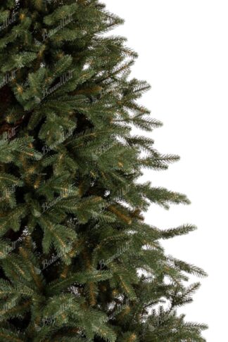 Künstlicher Weihnachtsbaum 3D Alpenfichte. Der Baum hat dichte dunkelgrüne Nadeln.