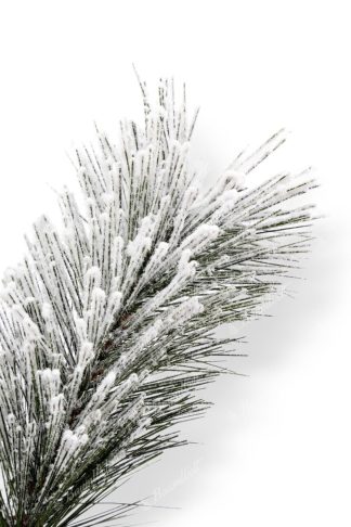 Künstlicher Weihnachtsbaum Weißkiefer Schmal, der Zweig ist dicht mit Schnee bedeckt