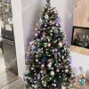 Ozdobený vianočný stromček 3D Jedľa Zasnežená 180cm