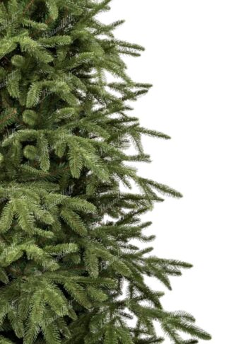 Künstlicher Weihnachtsbaum 3D Kalifornische Fichte. Der Baum hat dichte hellgrüne Nadeln.