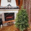 Künstlicher Weihnachtsbaum FULL 3D Kaukasus-Tanne im Topf hat dichte hellgrüne Zweige