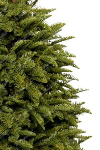Künstlicher Weihnachtsbaum FULL 3D Kaukasus Tanne im Topf. Der Baum steht in einem schönen Topf und hat dicke hellgrüne Äste.