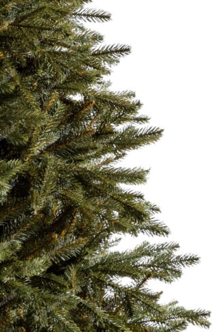Künstlicher Weihnachtsbaum 3D Alpenfichte XL. Der Baum hat dichte dunkelgrüne Nadeln.