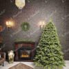 Künstlicher Weihnachtsbaum 3D Kaukasus-Tanne XL hat dichte hellgrüne Nadeln