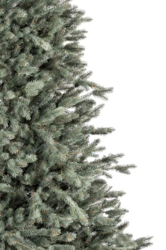 Künstlicher Weihnachtsbaum FULL 3D Eisfichte. Der Baum hat dicke silbergrüne Äste.