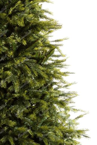 Künstlicher Weihnachtsbaum 3D Robuste Fichte XL. Der Baum hat dicke grüne Nadeln.