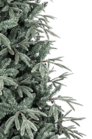 Weihnachtsbaum 3D Weiß-Tanne, hat grün-silbrige Zweige