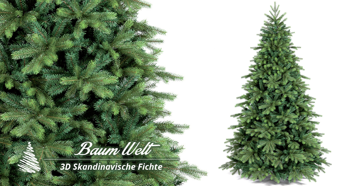 210 Cm Künstlicher Weihnachtsbaum Mit Deko - Voll Geschmückt Mit Ornamenten & 400 LED Lichtern - Rustikaler Holz Look