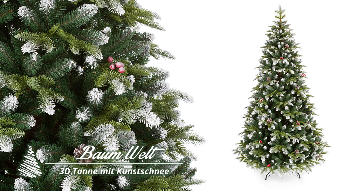 Weihnachtsbaum Mit Kunstschnee