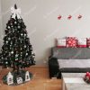 Künstlicher Weihnachtsbaum Kiefer mit Kunstschnee 180cm Weihnachtsbaum mit weißen und roten Ornamenten geschmückt