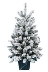 Künstlicher Weihnachtsbaum Mini-Tanne mit Kunstschnee