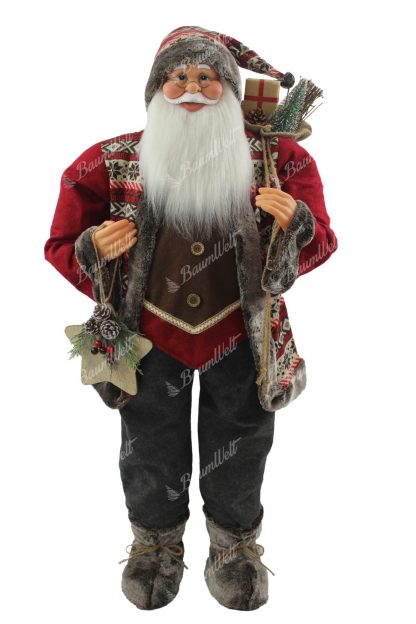 Dekoration Weihnachtsmann bordeaux 115cm