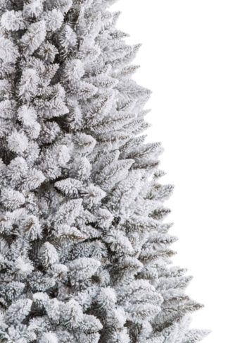 Künstlicher Weihnachtsbaum Weiß-Fichte, hat dicht verschneite Zweige