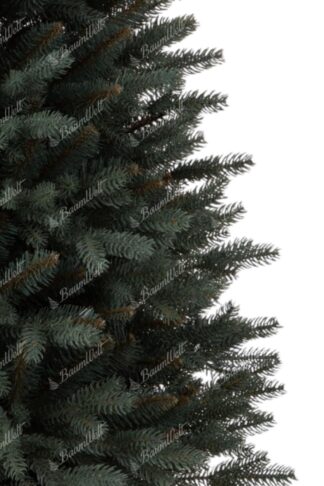 Künstlicher Weihnachtsbaum im Topf 3D Eisfichte.Der Baum hat dichte grünlich-silberne Nadeln