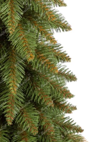 Künstlicher Weihnachtsbaum Rotfichte im Topf. Der Baum steht in einem schönen Topf und hat dicke grüne Nadeln.