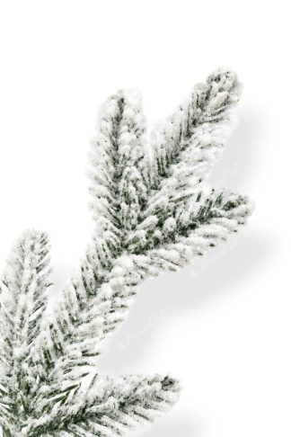 Weihnachtsbaum 3D-Königsfichte schlank, der Zweig ist dicht mit Schnee bedeckt