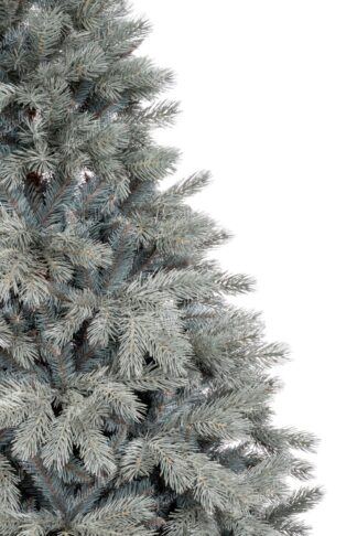 Künstlicher Weihnachtsbaum 3D Silberkiefer. Der Baum hat dicke silbern grüne Nadeln.n.