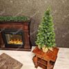 Künstlicher Weihnachtsbaum 100% 3D Mini Fichte LED hat grüne Zweige und steht in einem Topf