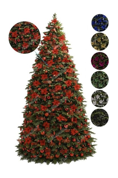Der riesige Weihnachtsbaum 3D Fichte Exklusiv 400cm LED1776 mit Dekopaket
