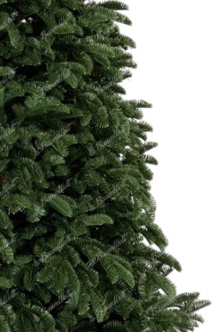 Künstlicher Weihnachtsbaum FULL 3D Tanne Charmant. Der Baum hat dichte dunkelgrüne Nadeln.