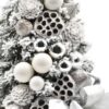 Schneebedeckter kleiner Weihnachtsbaum dekoriert Silber und Weiß 50cm Schneebedeckter kleiner Weihnachtsbaum dekoriert Silber und Weiß 50cm