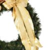 Weihnachtskranz für die Tür Golden 35cm mit Goldverzierungen und einer Schleife