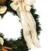 Weihnachtstür-Kranz Creme 35cm mit cremefarbenen Verzierungen und einer Schleife