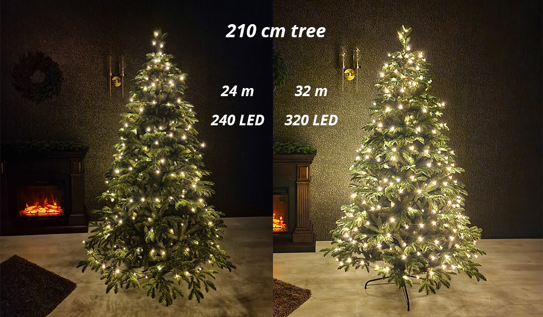 LED Weihnachtsbeleuchtung Kaltweiß 24m 240LED
