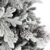 Künstlicher Weihnachtsbaum 3D Polarfichte, hat dicht mit Schnee bedeckte, mit Zapfen verzierte Zweige