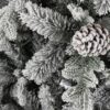Künstlicher Weihnachtsbaum 3D Polarfichte, hat dicht mit Schnee bedeckte, mit Zapfen verzierte Zweige