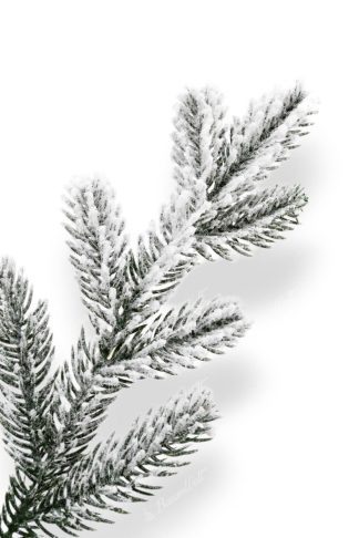 Künstlicher Weihnachtsbaum 3D Polarfichte,der Zweig ist dicht mit Schnee bedeckt
