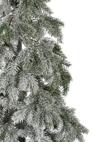 Künstlicher Weihnachtsbaum FULL 3D Tanne Glänzend. Der Baum hat schneebedeckte Äste.