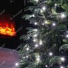LED Weihnachtsbeleuchtung Kaltweiß am Weihnachtsbaum