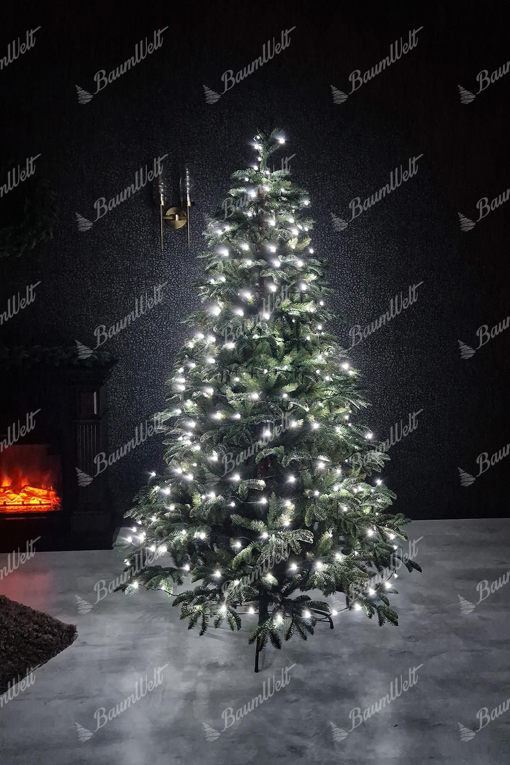 Kaltweiß Baumwelt | Weihnachtsbeleuchtung 240LED 24m LED