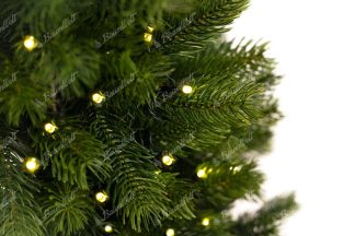 Künstlicher Weihnachtsbaum 100% 3D Mini Fichte LED, hat grüne Nadeln und eine LED-Beleuchtung