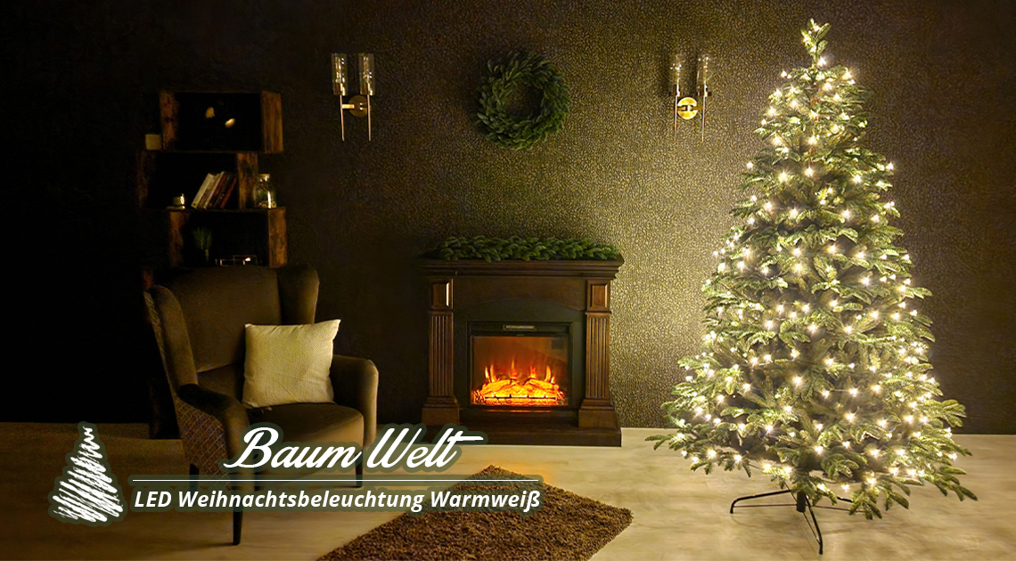 LED Weihnachtsbeleuchtung Warmweiß 48m 480LED Baumwelt