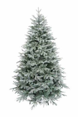 Künstlicher Weihnachtsbaum 3D Fichte Silber hat dichte silber-grüne Nadeln