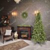 Künstlicher Weihnachtsbaum 3D Kaukasus-Tanne Schmal hat dichte hellgrüne Nadeln
