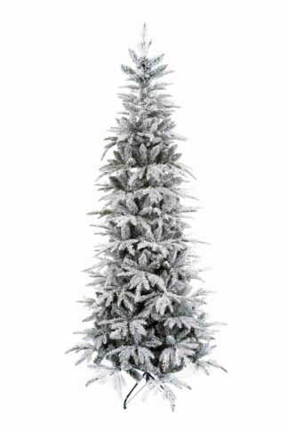 Künstlicher Weihnachtsbaum 3D Weiß-Tanne Schlank dicht mit Schnee bedeckt ist