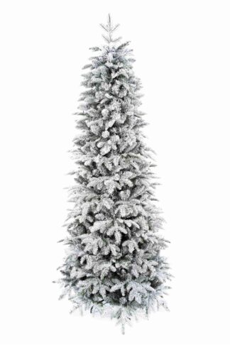Künstlicher Weihnachtsbaum 3D Weißtanne Schmal dicht mit Schnee bedeckt ist