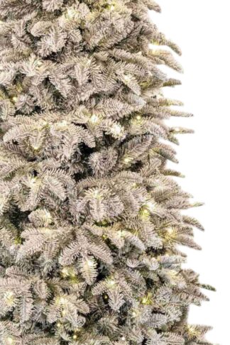 Künstlicher Weihnachtsbaum 3D Weißtanne Schmal LED Detail der Nadeln