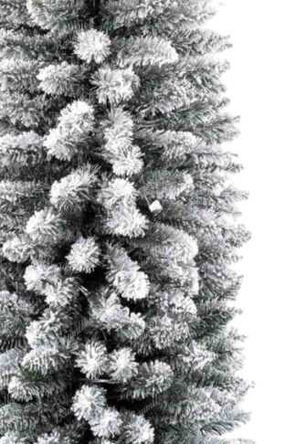 Künstlicher Weihnachtsbaum Weiß-Fichte Schmal Detail der Nadeln