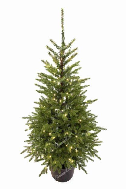 Künstlicher Weihnachtsbaum im Topf 3D Karpatenfichte 120cm 150LED
