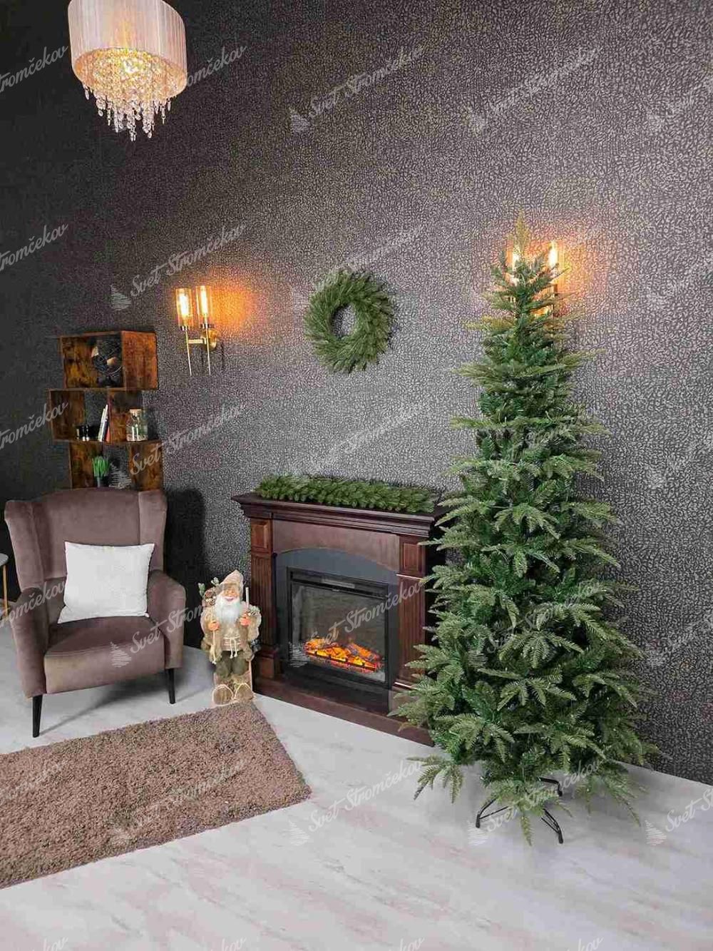 Umelý vianočný stromček 3D Jedľa Štíhla