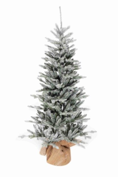 Künstlicher Weihnachtsbaum 3D Frostige Fichte im Topf 120cm