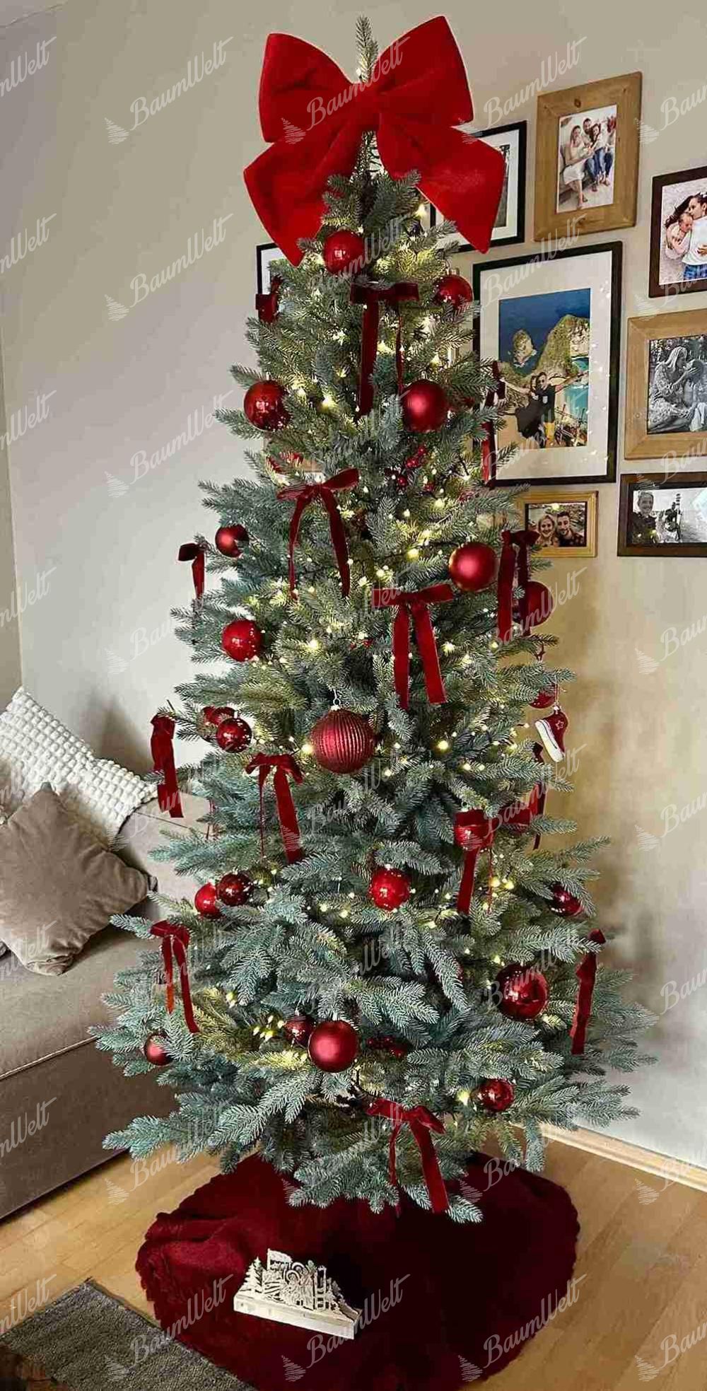 Künstlicher Weihnachtsbaum 3D Eisfichte Schmal 210cm
