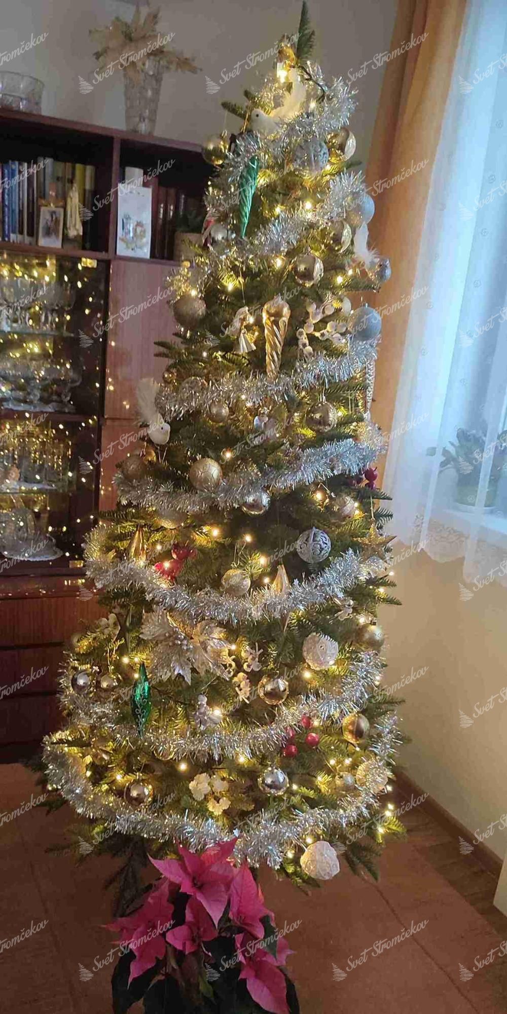 Künstlicher Weihnachtsbaum 3D Kaukasus-Tanne Schmal 180cm