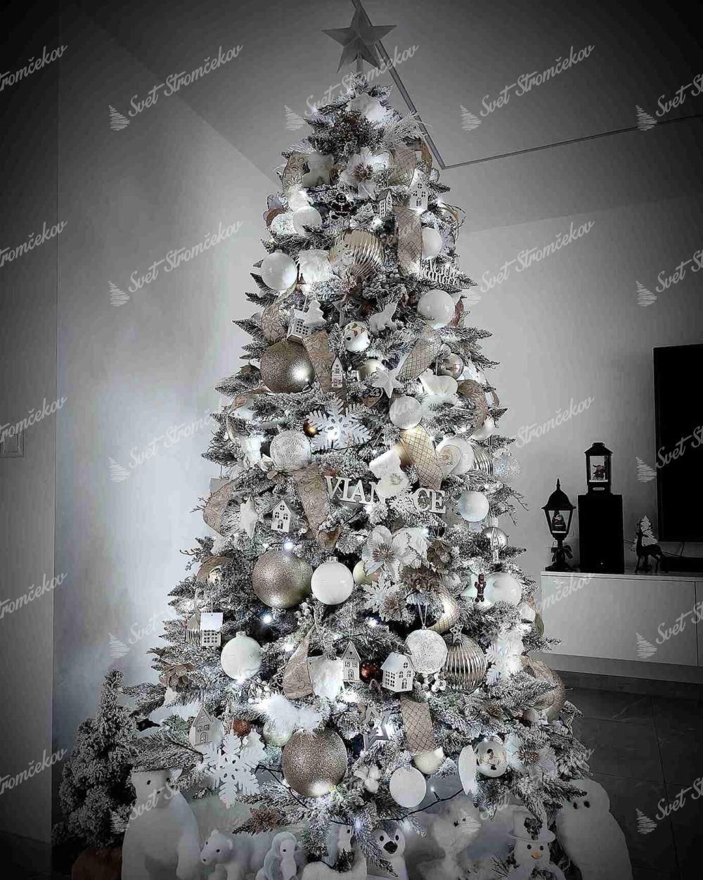 Künstlicher Weihnachtsbaum Weiß-Fichte 250cm